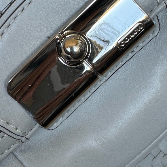 Coach Kristen Hobo shoulder bag woven leather like new - Picture 6 of 17